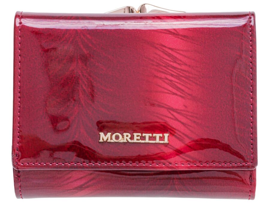 Portfel skórzany damski Moretti AC1009 RED