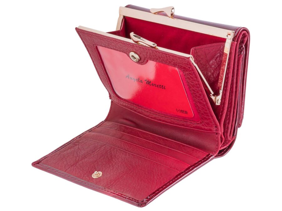 Portfel skórzany damski Moretti AC1009 RED