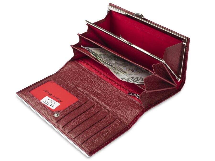 Portfel skórzany damski BF150 RED